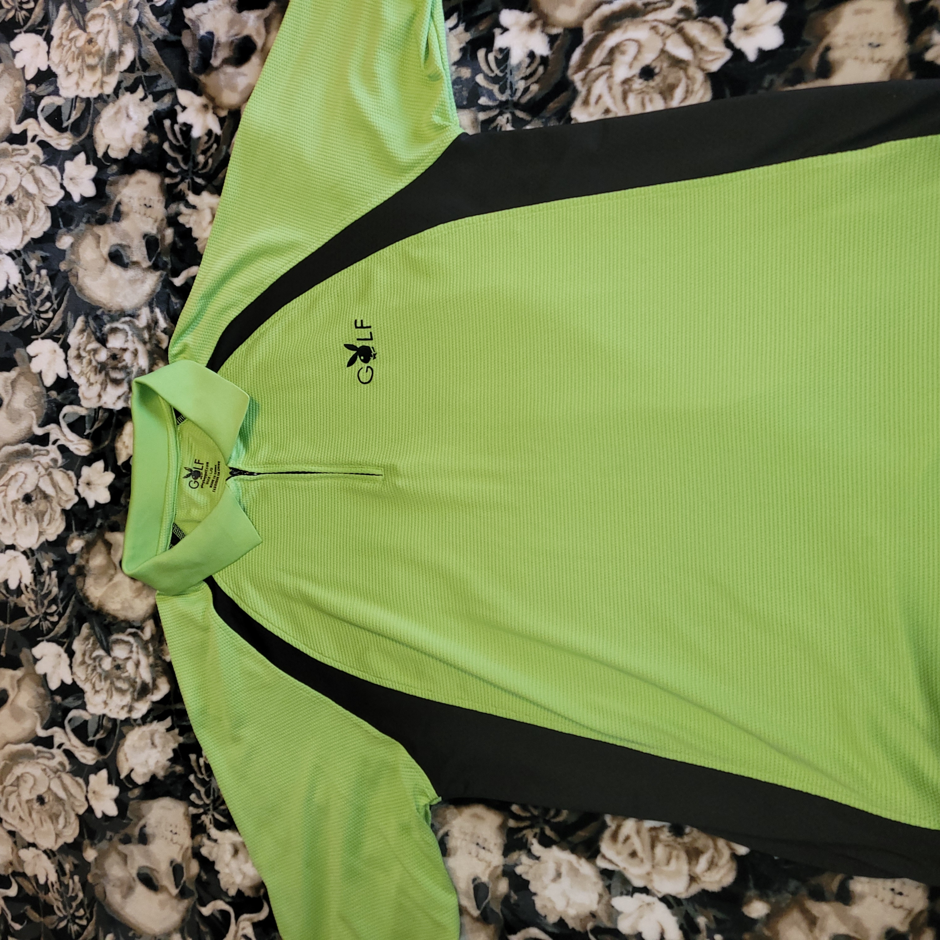 Playboy Golf Polo Shirt  Green And Black